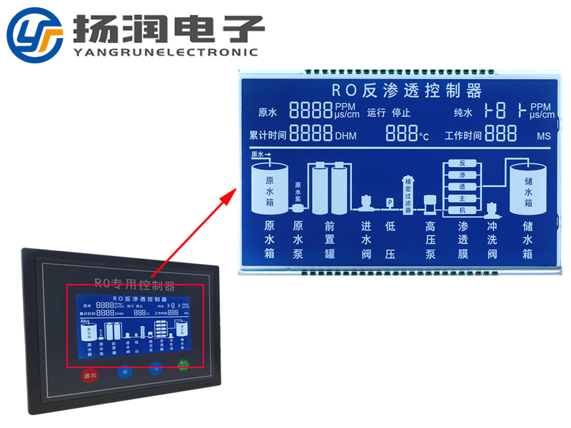 反渗透控制器LCD段码屏