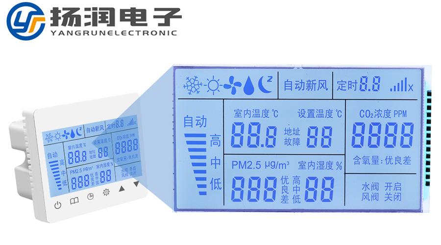 新风机控制器LCD液晶显示屏