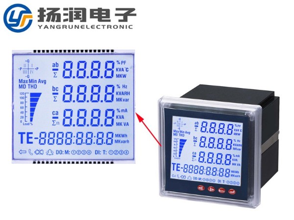 三相多功能电能表LCD段码屏